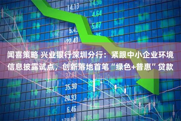 闻喜策略 兴业银行深圳分行：紧跟中小企业环境信息披露试点，创新落地首笔“绿色+普惠”贷款